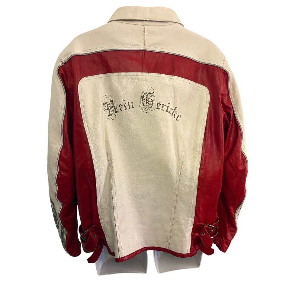 Heinz Gericke Delmar Red and White Motorcycle Jacket. - Picture 13 of 14